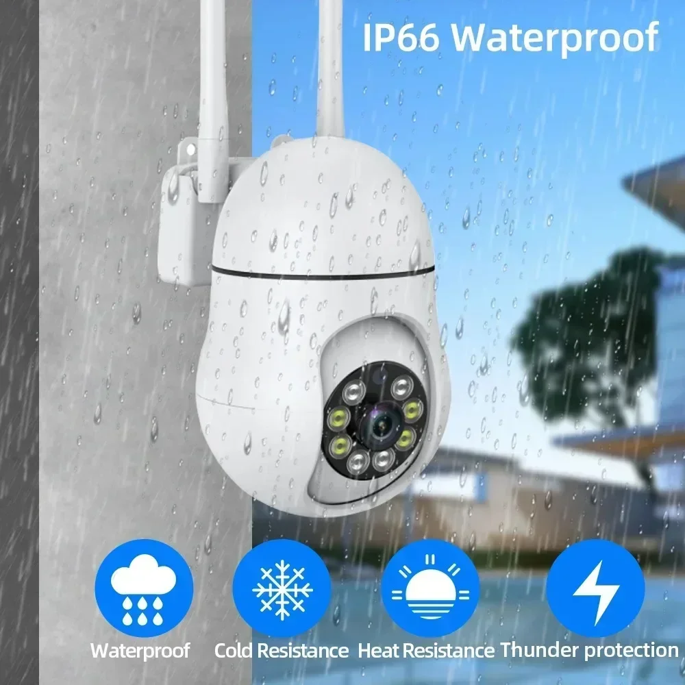 TUYA 5MP Smart Life CCTV Wifi Camera Wireless Security Surveillance Cameras Outdoor Night Color AI Smart Tracking Two Way Audio 6