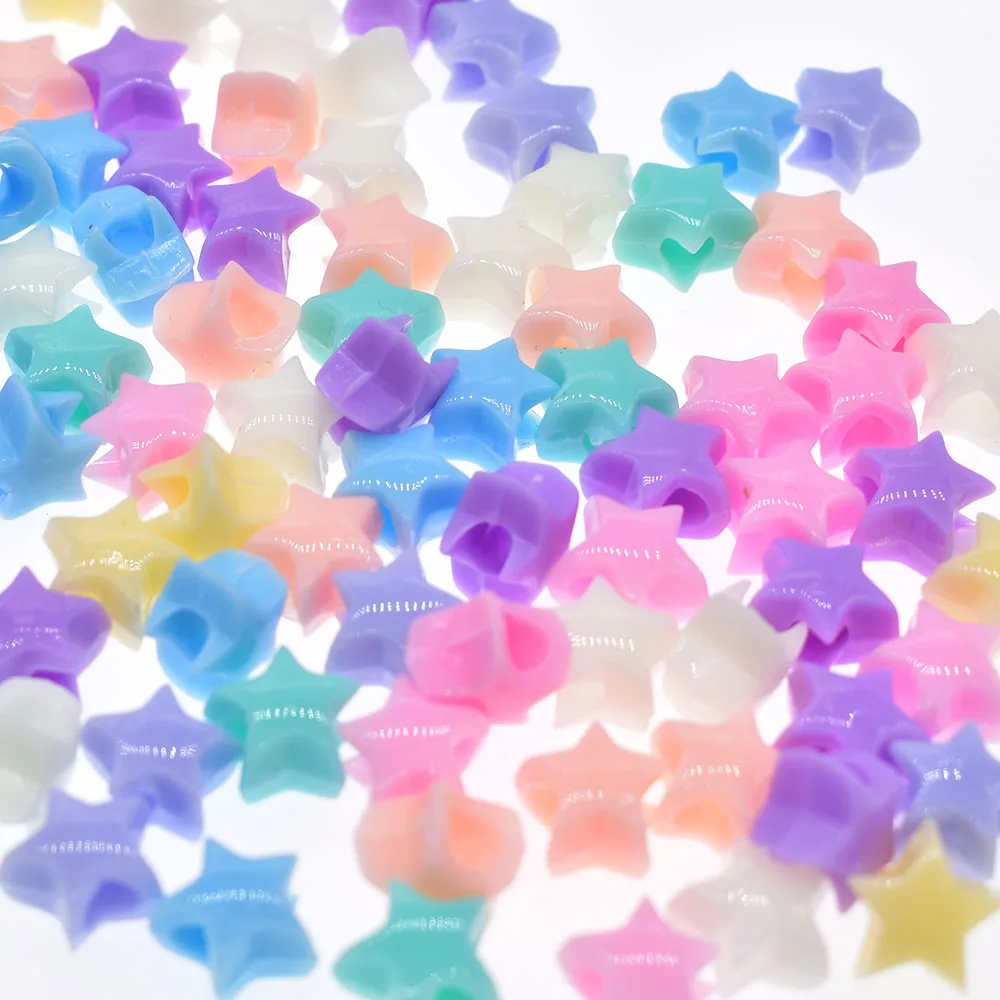 600pcs Acrylic Star Beads(14mm/Assorted Candy Color Mix Plastic Pastel Bead  Loose Bead Girl Bracelet Kawaii Rainbow Necklace - AliExpress