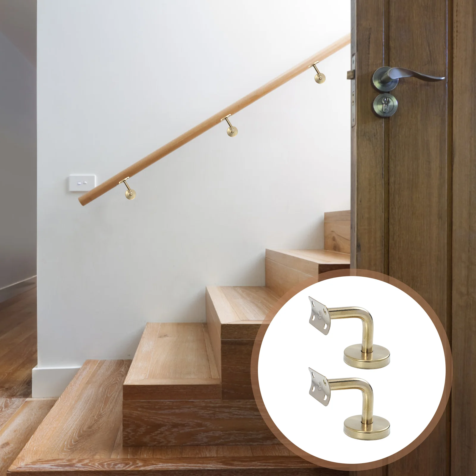 

Handrail Wall Brackets Brush Stainless Steel Handrail Stair Wall Mounted Bracket Support Hand Rail Stair Railing Guardrail