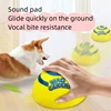 Wag Glider for Dogs Teething Stick, Glissade,Puppy Accessories,Make A Sound Slideshow Disc,Flying Pet Toys, PVC Yellow Funny 5