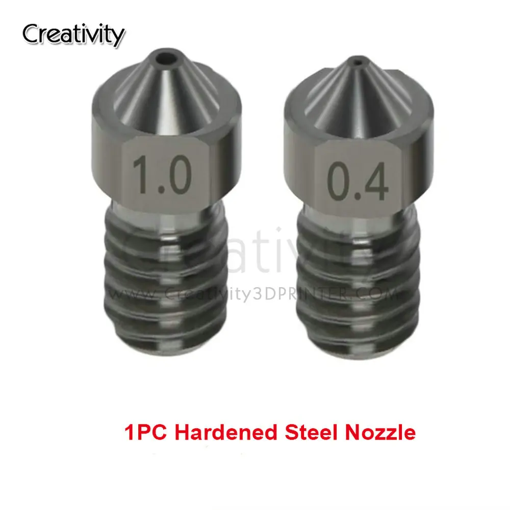 

3D Printer Parts Hardened Steel V6 Nozzles 0.2/0.3/0.4/0.6mm For Ender 3 E3D Hotend Titan Extruder Prusa I3 MK3 High Temperature