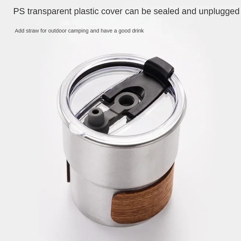 300ml Stainless Steel Coffee Mug with Lid for Outdoor Camping coffee cup,coffee mug
