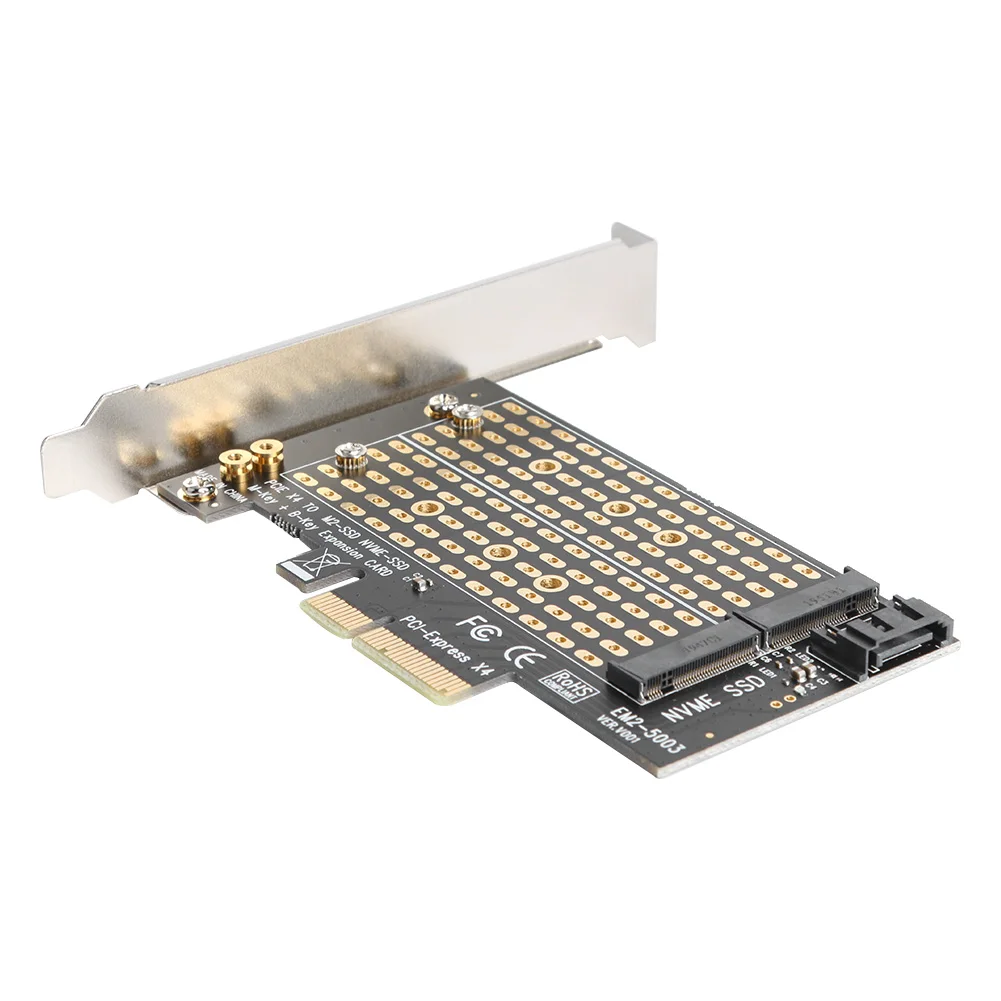 어댑터 확장 카드 SATA 가정용 컴퓨터 안전 M + B 키, M.2 NVME SSD-PCIE 부품, 2230 2242 2260 2280