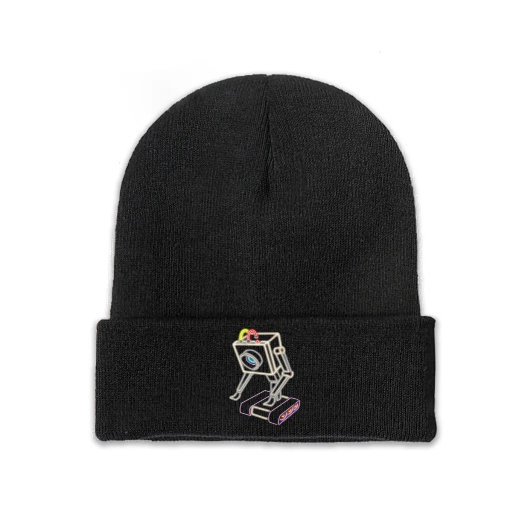 

Knit Hat Portal Game Chell Atlas P-Body Winter Warm Beanie Caps Neon Butter Robot Men Women Fashion Casual Bonnet