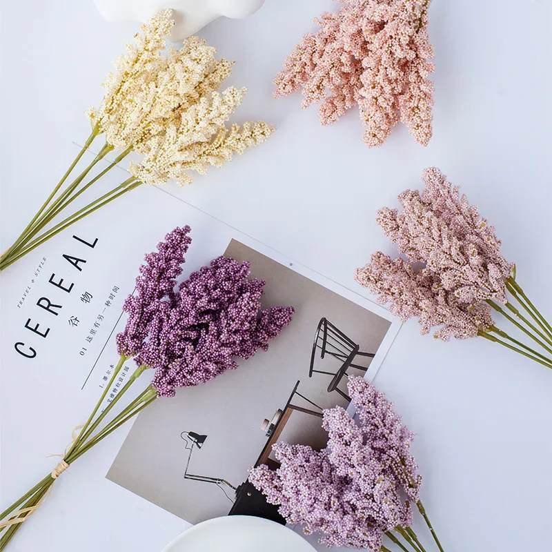 30cm 6 PCs Lavender Foam Artificial Flowers Bouque...