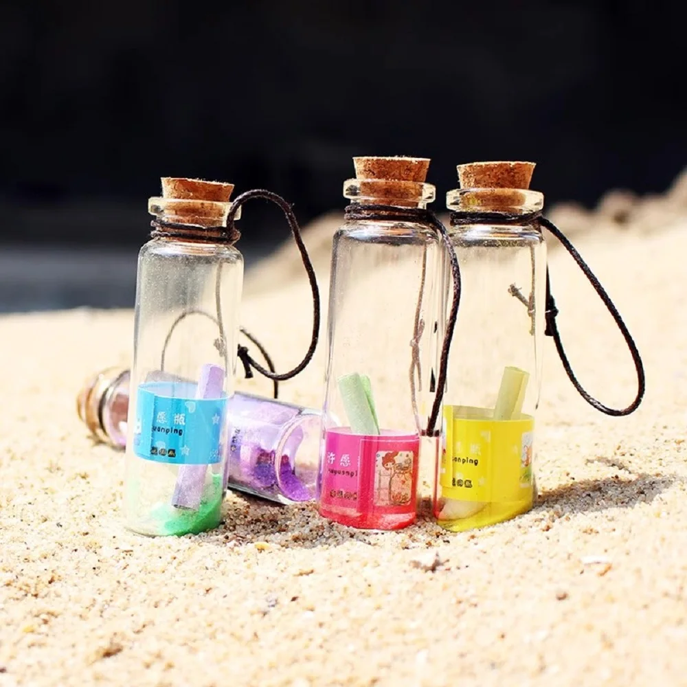 10/20/30ml Glass Bottles Cork Stoppers DIY Decoration Mini Glass Vials Cork Message Bottle Vial Cork Small Bottles