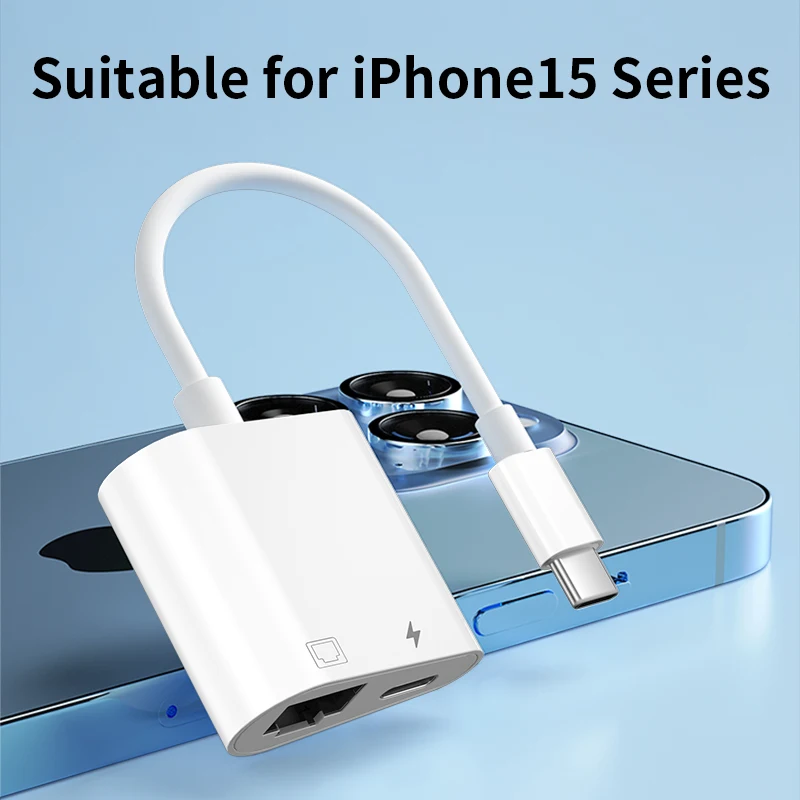 USB C를 RJ45 Lan 어댑터에 연결 해제 TV 박스 PC 노트북 전화 연결 이더넷 용 유형 C 충전이있는 100Mbps 네트워크 카드 허브