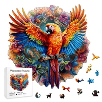 Wooden Puzzle Beautiful Hummingbird - Perfect Home Decoration and Holiday Gifts Creative Puzzle for Adults and Children 1
