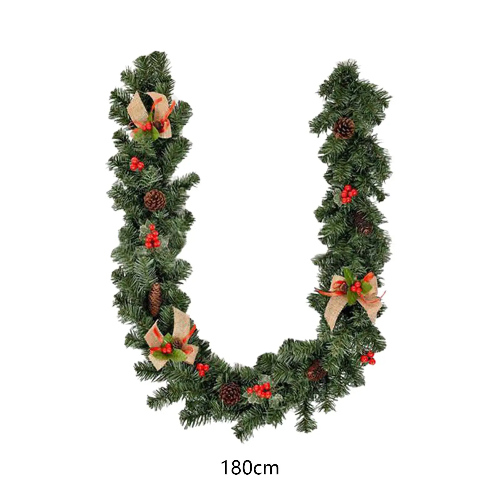 Artificial Christmas Garland Decoration 5.9ft Christmas Decoration with Pinecones for Indoor Outdoor Home Xmas Tree Gate Winter