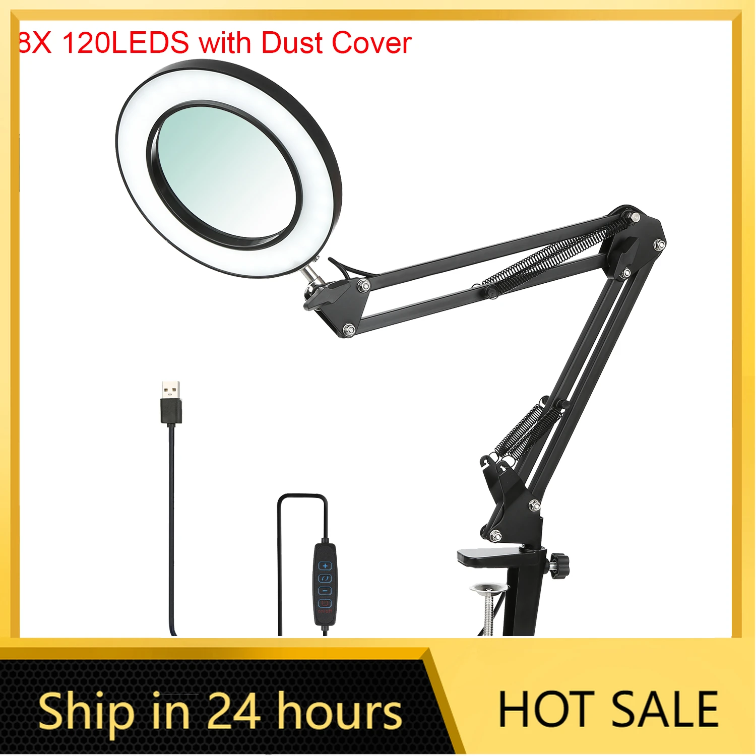 Lamp Magnifier Illuminated Clamp Magnifier Desk Lamp Clamp Table