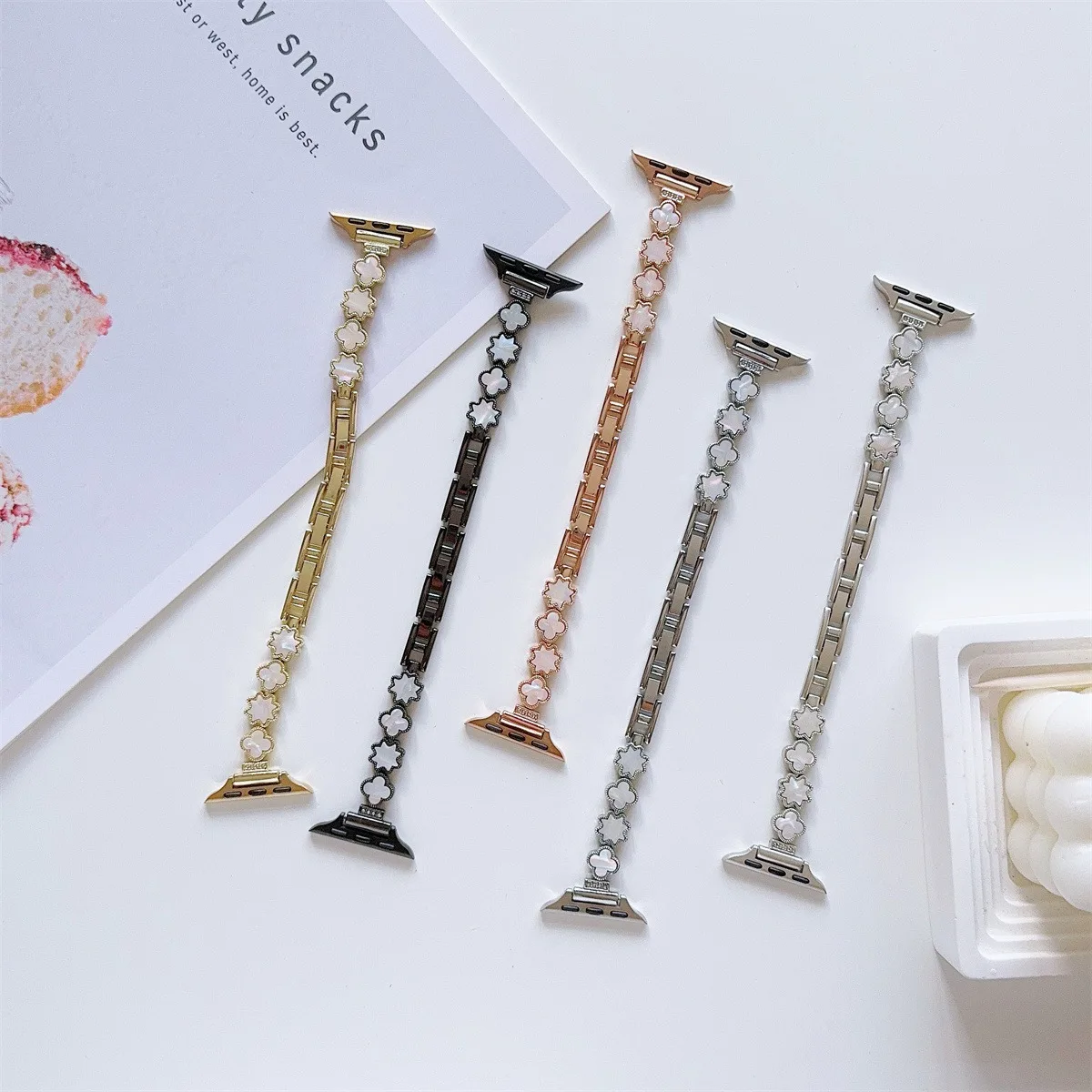 Stilren smartwatch metallarmband för apple watch_voghion.com