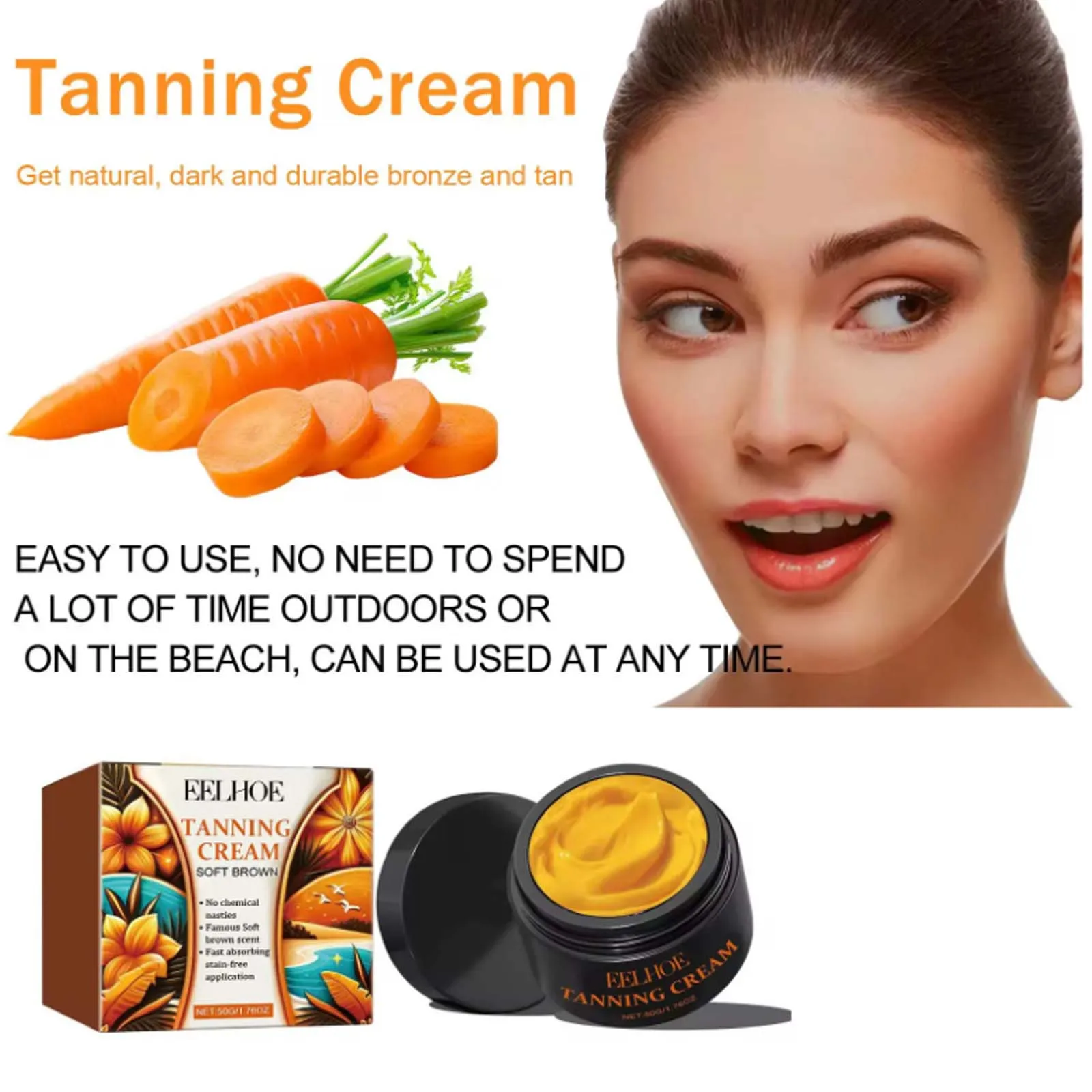 Tanning Cream Summer Natural Facial Body Bronzer Lotion Nourish Self Tanner Moisturizing Long Lasting Bronzer Tan Skin Cream