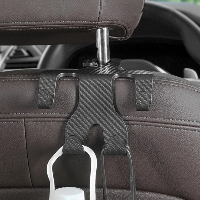 Organizer Multifunzione Per Sedile Auto - 2 Ganci + Portabicchieri + Supporto Telefono, Universale Con Ganci Lunghi E Corti