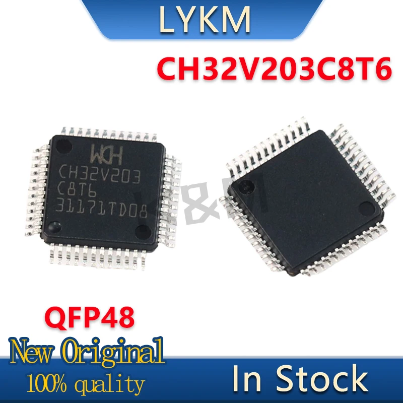 5-10/PCSNewOriginalCH32V203C8T6CH32V203C8T6LQFP48SinglechipmicrocomputerInStock-AliExpress