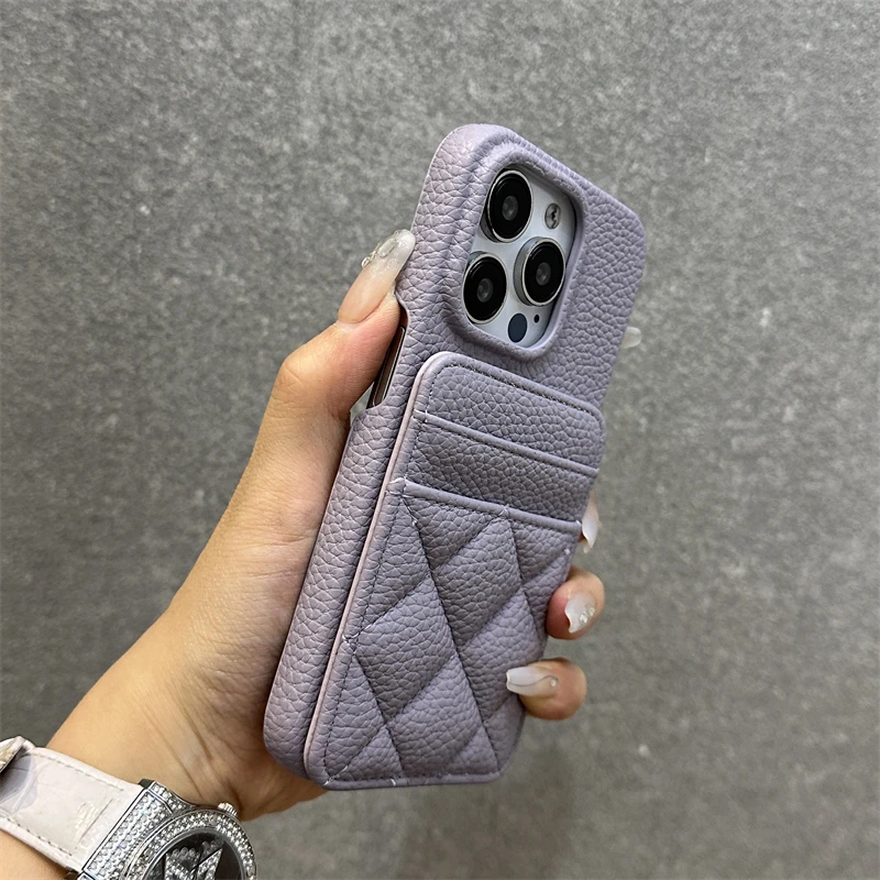 Luxury Card Pocket Wallet PU Leather Phone Case with Soft Card Slot Cover