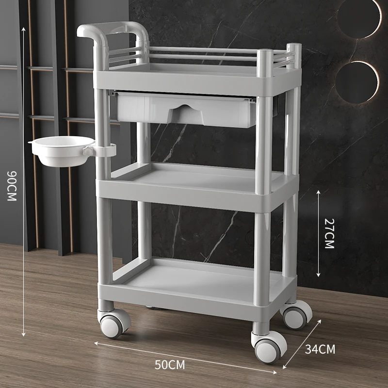 Organizer Cart with Wheels Trolley Professional Pedicure Furniture Cosmetic Trolley Manicure Organizer Wheels Business Beauty
