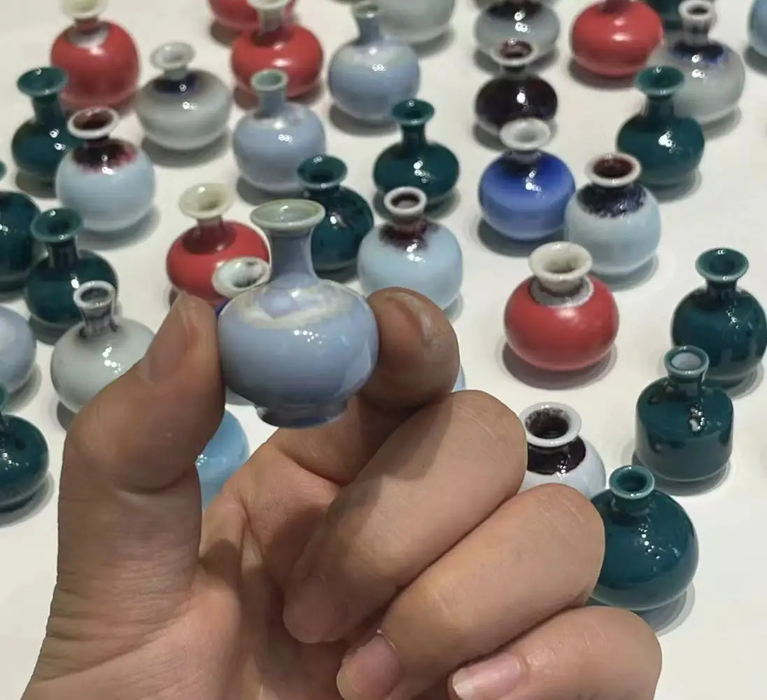 인형 집 미니 세라믹 꽃병, 미니 차 애완 동물 꽃꽂이, 미니어처 도자기 꽃병 장식, 미니어처 꽃 장치