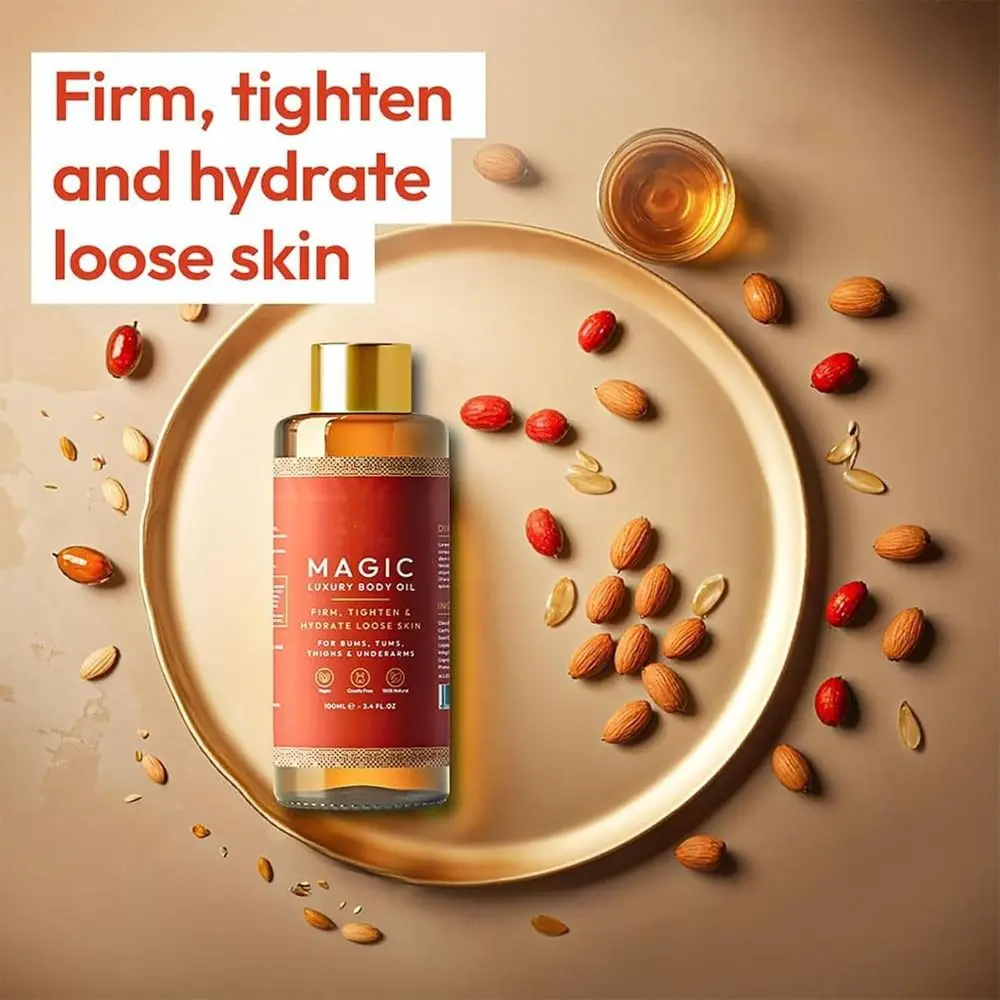 100ml Plumps Magic Body Oil Firms Hydrates Skin Magic Body Firming Oil Chest Thighs Tightens Moisturizer