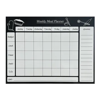 Adesivo Magnetico per Frigorifero con Planner Mensile e Settimanale, Lavagna per Messaggi Cancellabile, Calendario per Frigorifero, Lavagna per Promemoria