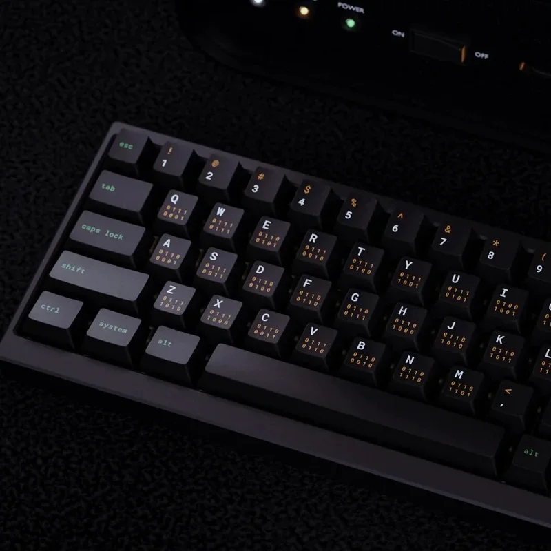 Qpbt-teclado Mecânico Cap Chave Cereja Perfil Pbt Sublimação para mx Switch Iso Enter 61 64 75 84 87 980