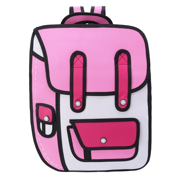 3D Backpack Jump Style 3D Jpg Drawing Backpack Cute Cartoon School Bag Comic Bookbag for Teenager Girls Boys Daypack Travel Rucksack Bag, Girl's, Size