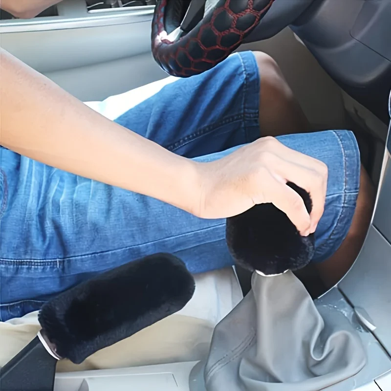 Winter Plush Car Handle Cover Set 6