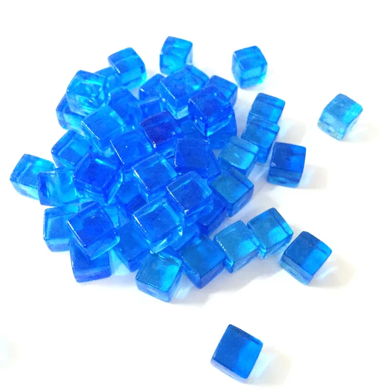 Vibrant Multicolor Crystal Dice Set - 50 Piece Collection