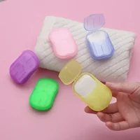 1PCS Bathroom Disposable Soap Paper Travel Portable Outdoor Soap Paper Washing Hand Bath Clean Scented Mini Paper Slice Soap 3