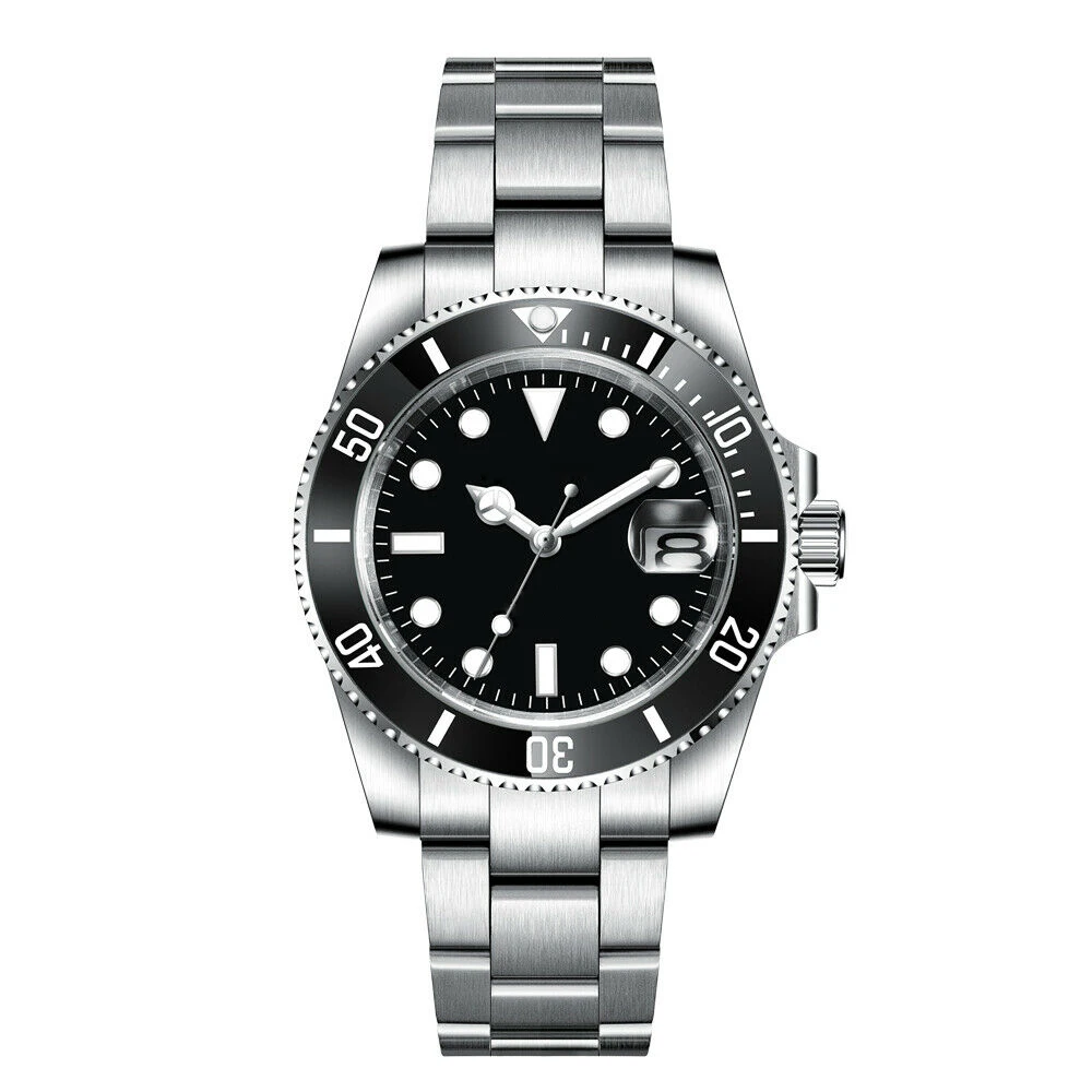 Corgeut 40mm  Luxury Business NH35 Men's automatic mechanical Diving Watch, ceramic bezel, sapphire crystal, 100m waterproof.