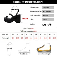 Gothic Punk Chunky Platform Sandals for Women Buckle Strap Wedge Heel Sandals Woman 2025 Summer Thick Bottom Gladiator Shoes - Image 6