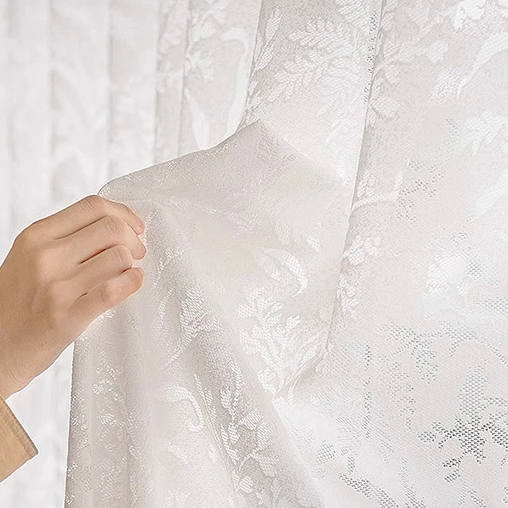 2025 Oturma Odası Kız Yatak Odası için Son Tül Perdeler Windows için Sırf Perdeleri Vual Perdeler Yeni Cortinas Dantel Özelleştirmek