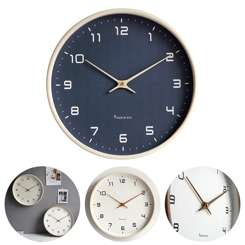 

Room Creative Wooden Clock Mute For Living Home Silent Watch Movement Nordic Modern Decoration With Simple Design Wall