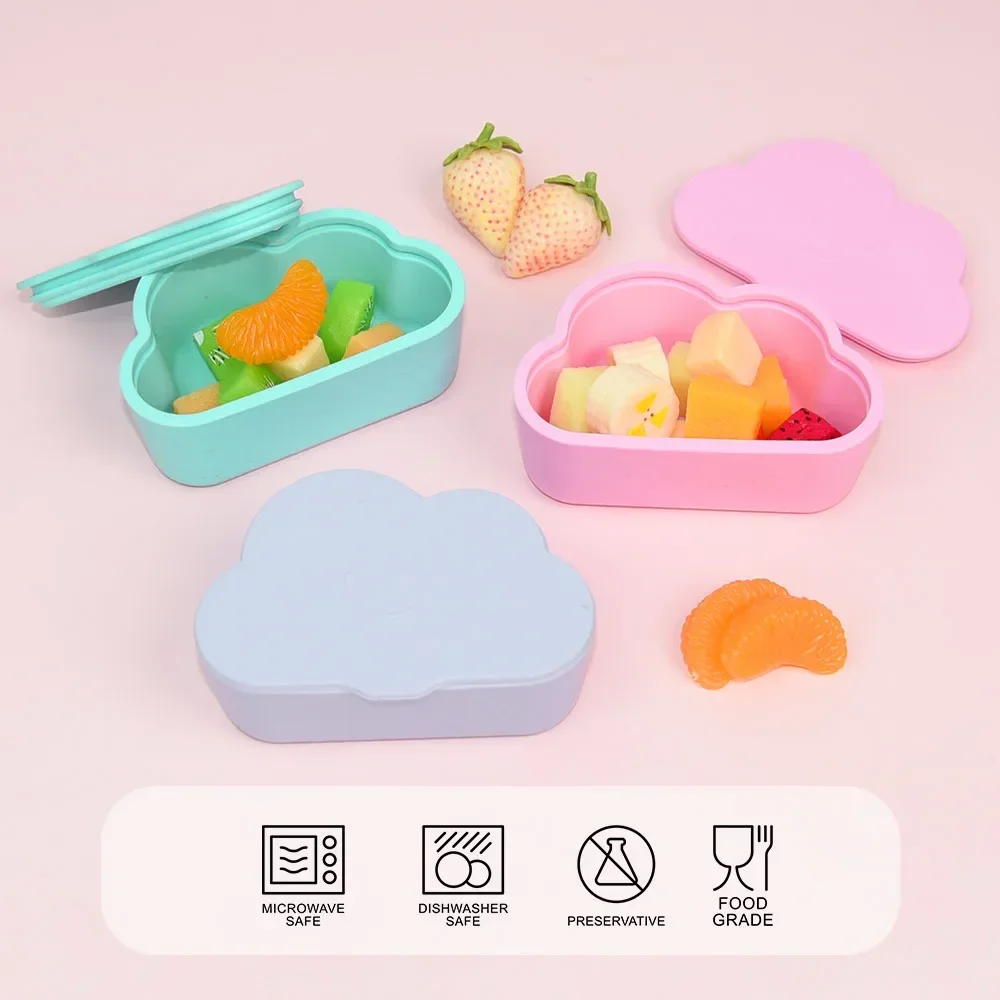 Cloud Shape Food Grade Silicone Snack Box With Lid Fruit Nut Dried Storage Box Container Candy Storage Box 4