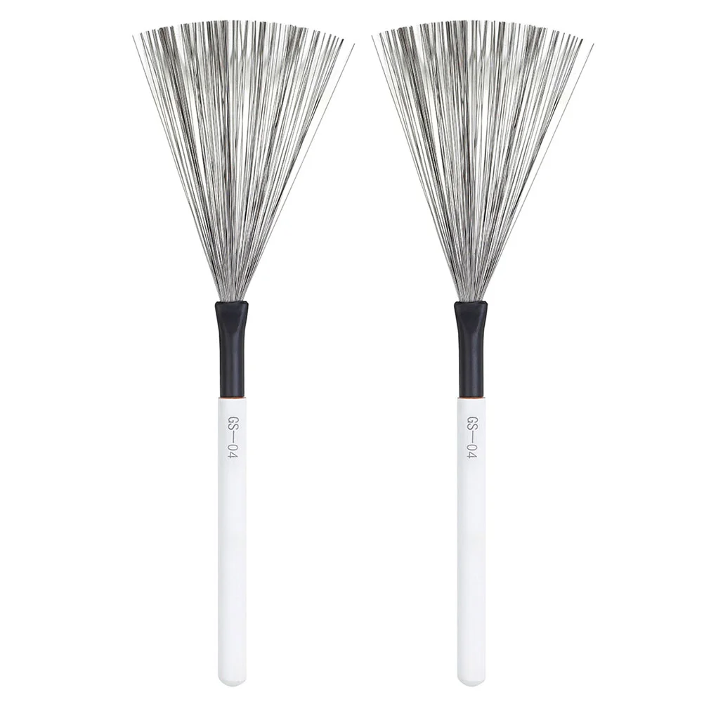 

Drum Sticks Brush Percussion Wire Set Metal Jazz Snare Cajon Cleaning Instrument Accessories Steel Wooden Stick Kids New