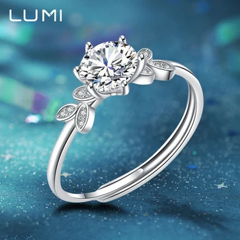 0.5CT Flower Moissanite Ring – Women’s 925 Sterling Silver Wedding & Engagement Jewelry