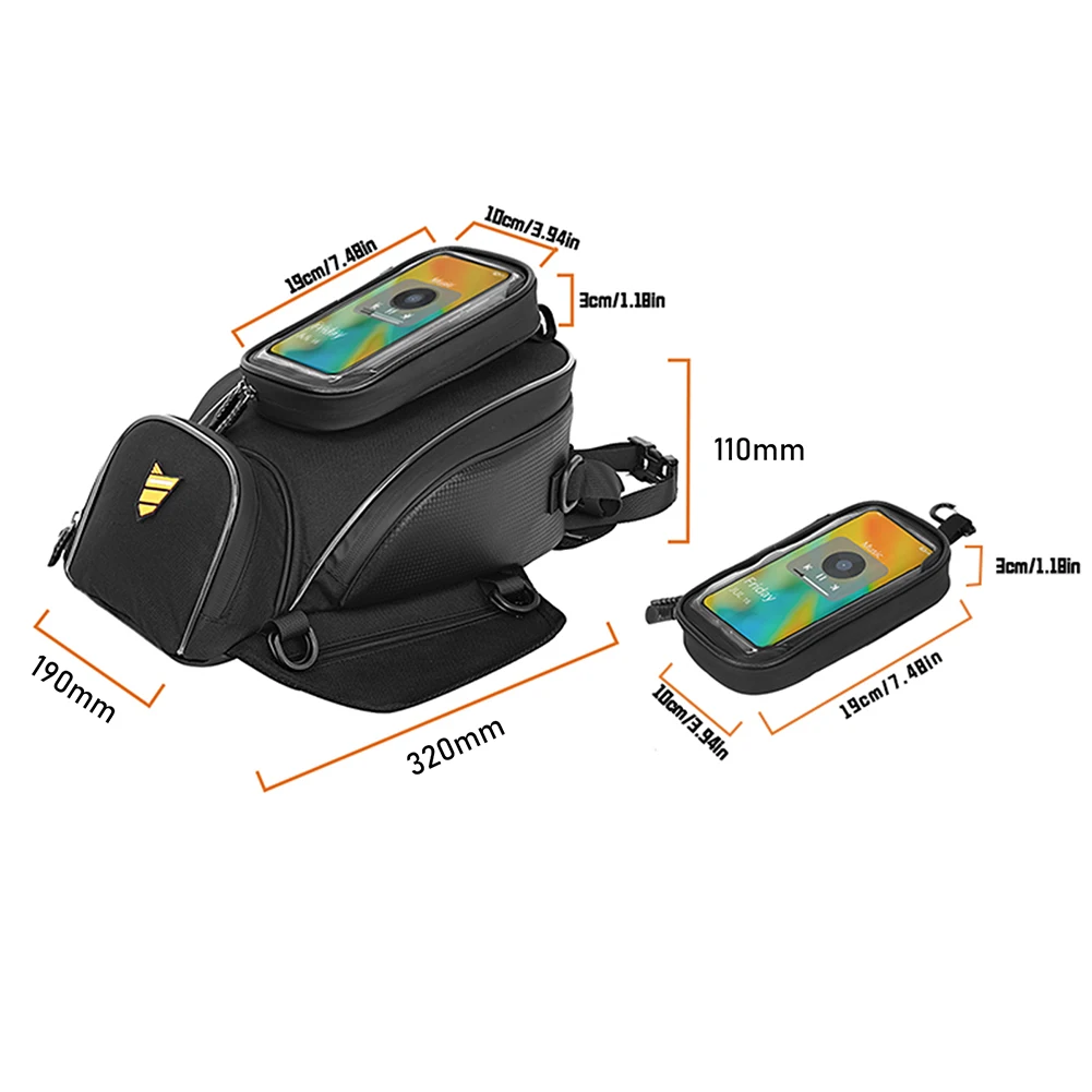 Universal Motorcycle Tank Bags Luggage Cell Phone Navigation Support GPS Side Bag Leg Waterproof Saddle Bag