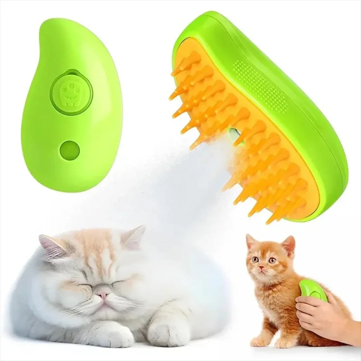 Cat Comb Massage Pet Steam Dog Brush Spray Triple Hair Removal Comb Grooming Cats Brushes Supplies Removes Hairs