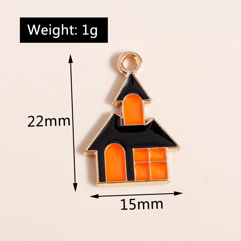 20 Stück süße Emaille Halloween Geist Kürbis Fledermaus Charms Anhänger für Schmuckherstellung Tropfen Ohrringe Halsketten Armbänder DIY Zubehör – Detail 5