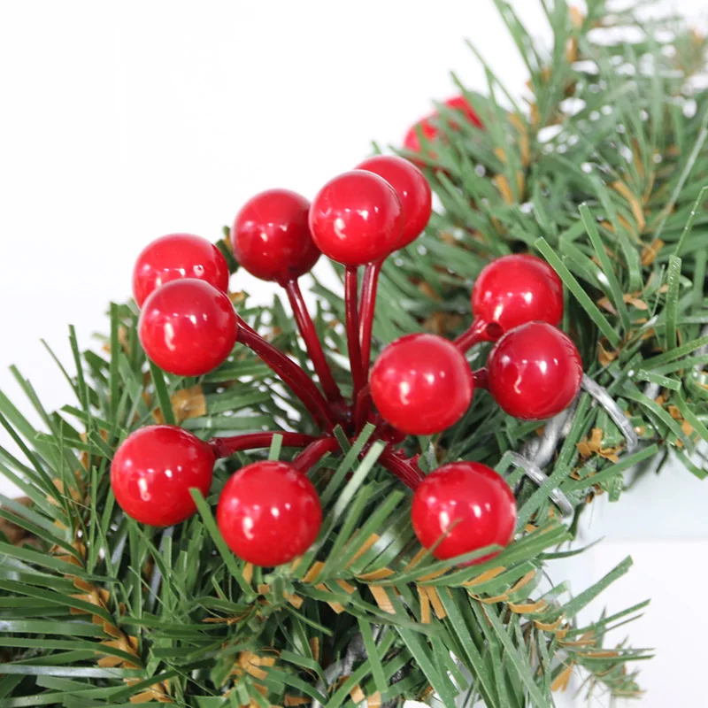 (10pcs/pack) 5.5m*6cm 11 Head Christmas Berry Bouquet Imitation Fruit Christmas Decoration Wedding Box Handmade Decorative