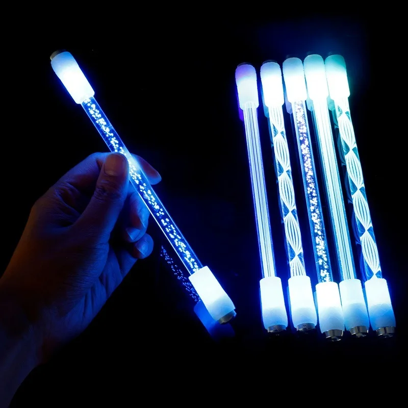 Spinning Pen Colorful LED Light Release Pressure Finger Rotating Pen Acrylic Luminous for Adults Children Antistress Toys