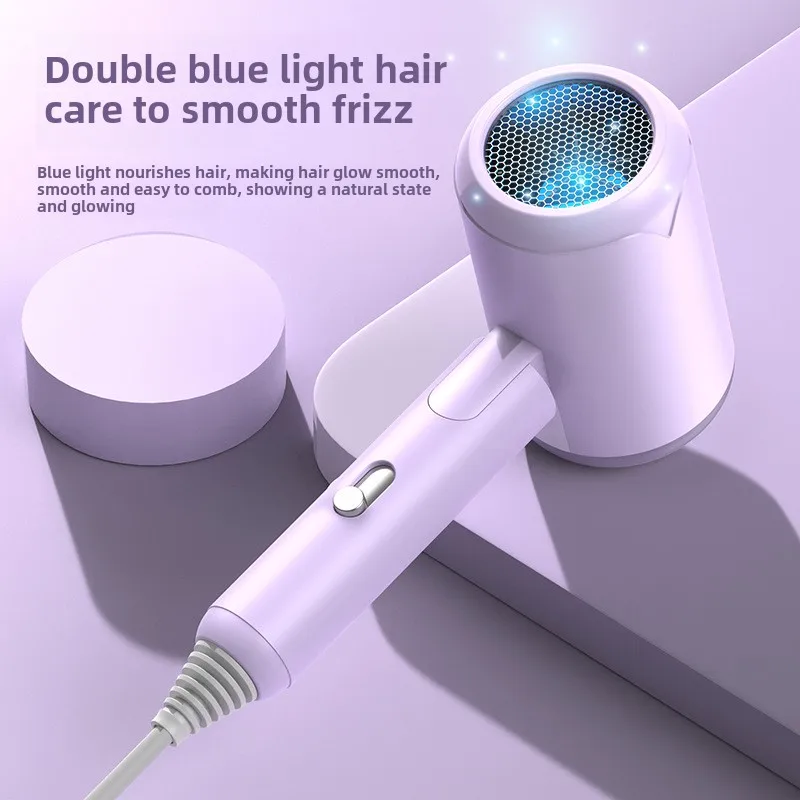 Negative Ionic Blow Dryer Foldable Hairdryer For Travel Fast Drying Lightweight Hairdryer Low Noise Portable Household Hairdryer 4