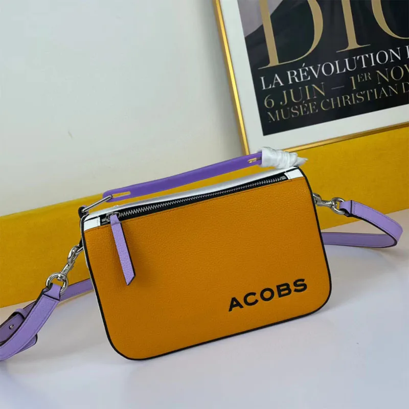 

Women Handle Bag Orange Fashion Genuine Leather Women Messenger Bag Outdoor Soft Portable Women Underarm Bag Single Shoulder Bag