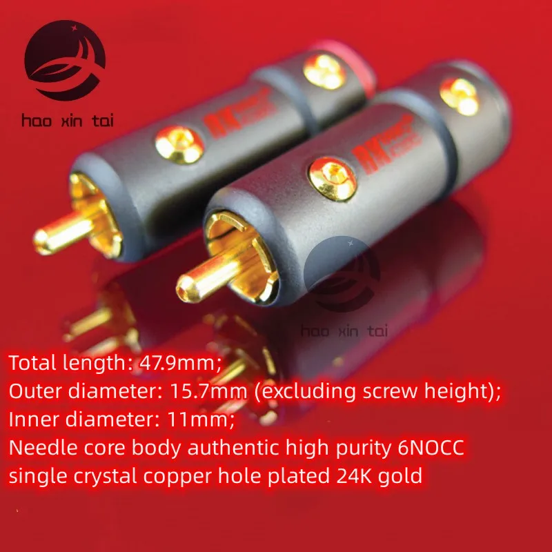 

One RCA-500W GOCC single crystal copper plated 24K gold signal cable connector terminal