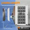 Yizosh Metal Garage Storage Tool Cabinet with Lock 71" Locking 2 Doors 5 Shelves Tall Steel Garage Heavy Duty File (White) 3