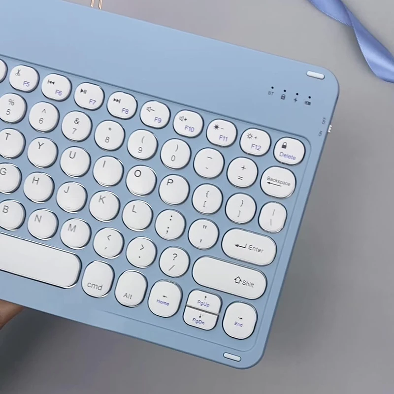 Teclado e Mouse Ultra Fino sem Fio Compatível com Bluetooth Espanhol Coreano Russo Ipad Pro Xiaomi Samsung - Imagem 5