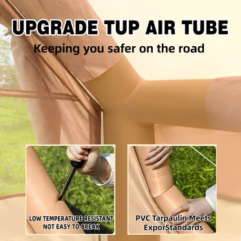 Inflatable Tent for Camping with Hand Pump Blow Up Tent Glamping Tent 4 Season Air Tent, Easy Setup Waterproof Outdoor Oxford 5