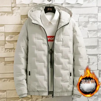 Inverno Trendy parka cappotti imbottiti in cotone giacca uomo parka Outdoor cappotto con cappuccio giacca a vento Casual cappotto caldo spesso giacca da uomo 1