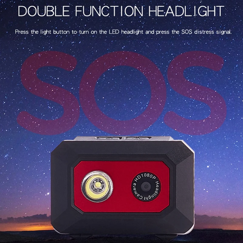 HD 1080P Outdoor Sport Camera F18 Night Vision Camcorder SOS Head-Mounted Action Cameras Helmet Video Recording DVR Cam images - 6