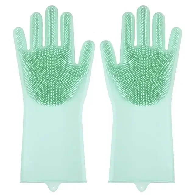 Cleaning gloves dog and cat bath shampoo glove scrub magic dishwashing cleaner sponge silicone hair removal gloves