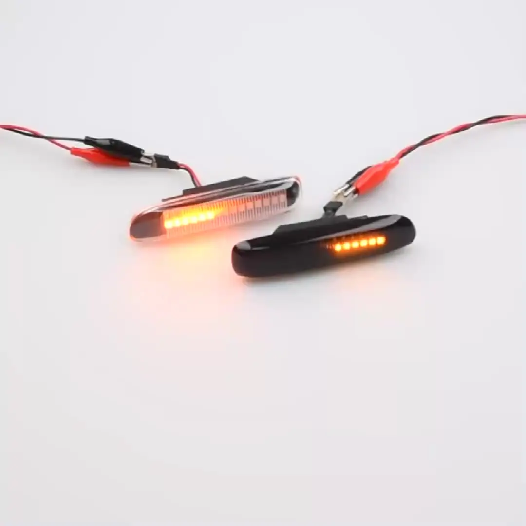 Blinker Voor BMW 3 Serie E46 1997-2001 Led Dynamische Richtingaanwijzer Side Fender Marker Sequentiële Indicator Lamp Dynamische Richtingaanwijzer (Color : Dynamci Crystal